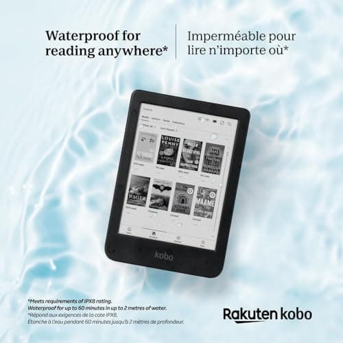 Kobo Clara BW | eReader | 6” Glare-Free Touchscreen with ComfortLight PRO | Dark Mode Option | Audiobooks | Waterproof | 16GB of Storage | Black — view 2