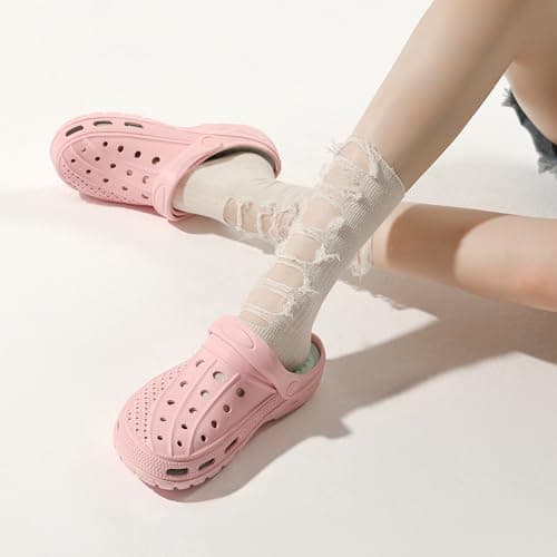 INMINPIN Women and Men Orthopedic Clogs Arch Support Garden Shoes Sandals Slippers with Plantar Fasciitis Feet Insoles,Sweet Pink,6-7 Women/4.5-5.5 Men — view 5