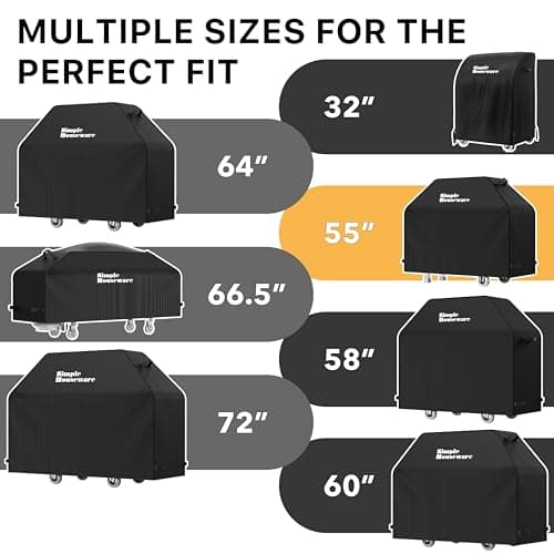 Simple Houseware 55-inch Heavy Duty BBQ Grill Cover, 600D Polyester Waterproof, Weather-Resistant — view 5