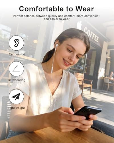 [Apple MFi Certified] Upgraded USB C Headphones for iPhone 17 16 15 Pro Max