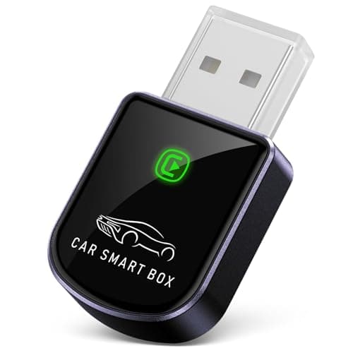 Luckyish Wireless Carplay Adapter for iPhone Latest Upgrade, Tiny Bluetooth Receiver Convert Wired to Wireless for Apple Car Play Plug & Play, Zero-Lag Media GPS Works with 2016+ Cars (Matte Black)