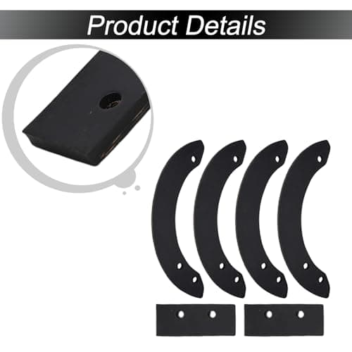 Snow Blower Rubber Paddle Cover 6-Pack for Honda HS520 HS720, Replaces 06720-V10-030 6672448 6813166, Compatible with Rotary 5536 & Egon 73-048 Auger Parts — view 5
