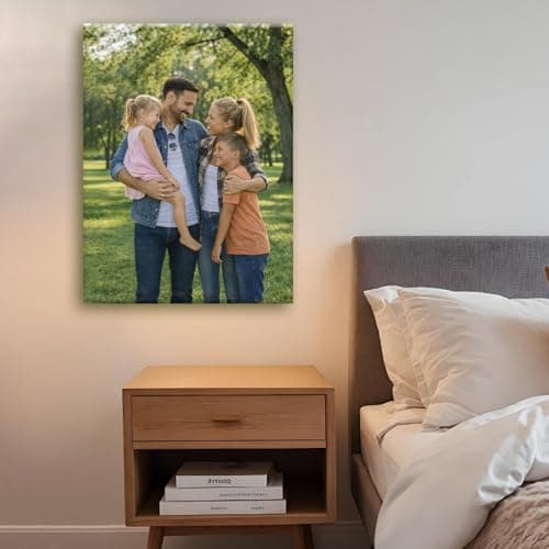 Ship Next Day - Custom Canvas Prints with Your Photos 8x10 Framed Personalized Pictures Wall Art, Customized Gifts for Family Pets Baby Mom Dad Couples Wedding Home Office Decor — view 5