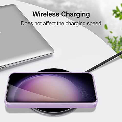 GiiYoon Case Compatible with Samsung Galaxy S23 Plus, Silky-Soft Touch Full-Body Protective Phone Silicone Case, Shockproof Cover with Microfiber Lining, Purple — view 6