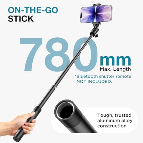 InnoGear Webcam Stand, 31" Telescopic Webcam Mount Vlogging Stick with Phone Holder Web Cam Stand for Logitech Webcam C922 C930e C920S C920 C615 C960 C920x BRIO 4K NexiGo N60, Phones, Cameras — view 2