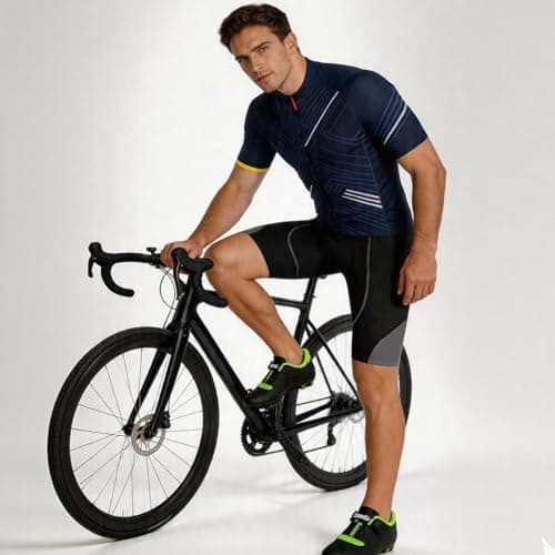Santic Cycling Men's Shorts Cycling Road Biking Riding Bicycle Cycle Wear Accessories Tights 4D Coolmax Padded — view 4