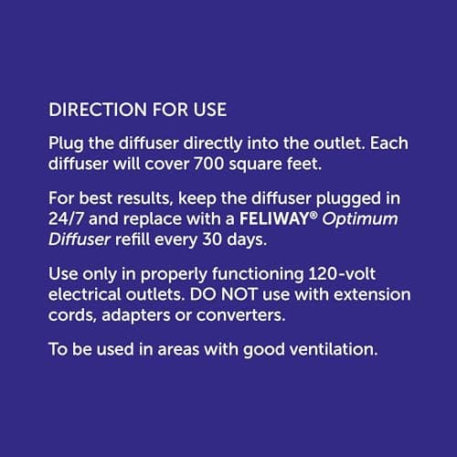 FELIWAY Optimum Diffuser Refill, Promotes Calmness AND Harmony in Cats & Kittens, VHP Registered NN.P5V2, includes 1 Refill, Lasts 30 Days, Cat Calming Pheromones, 48ml — view 8