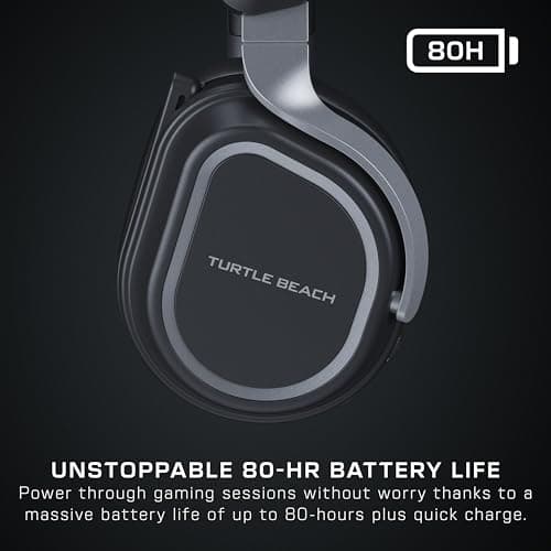 Turtle Beach Stealth 700 Wireless Multiplatform Gaming Headset for Xbox Series X|S, Xbox One, PC, PS5, PS4, & Mobile – 60mm Speakers, A.I. Noise-Cancelling Mic, Bluetooth, 80-Hr Battery – Black — view 5