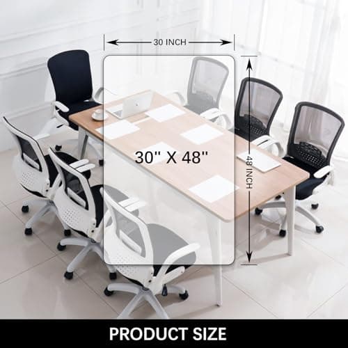 Kuyal Clear Chair mat for Hard Floors 30 x 48 inches Transparent Floor Mats Wood/Tile Protection Mat for Office & Home (30" X 48" Rectangle) — view 6