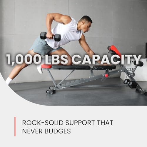 Finer Form Multi-Functional FID Weight Bench for Full All-in-One Body Workout – Hyper Back Extension, Roman Chair, Adjustable Ab Sit up Bench, Incline Decline Bench, Flat Bench — view 3