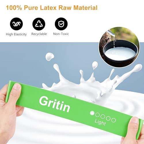 Gritin Resistance Bands, Set of 5 Skin-Friendly Resistance Exercise Band — view 2