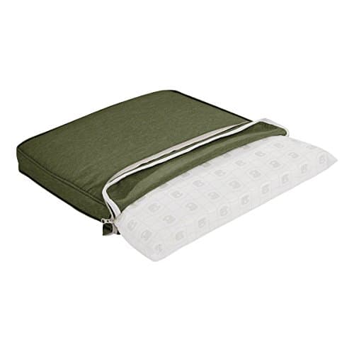 Classic Accessories 62-004-HFERN-EC Montlake Cont. Seat Cushion Foam and Slip Cover, Heather Fern, 18" wide x 18" deep x 2" thick contoured — view 2