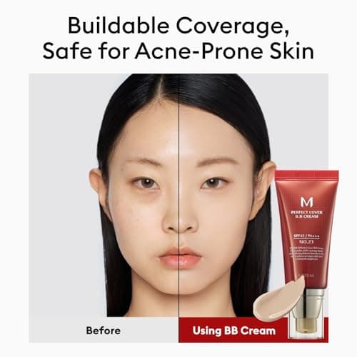 MISSHA M Perfect Cover BB Cream No.23 Natural Beige -Light/Medium with Cool/Neutral Undertone SPF 42 PA +++ 1.69 Fl Oz - Tinted Moisturizer for face with SPF — view 4