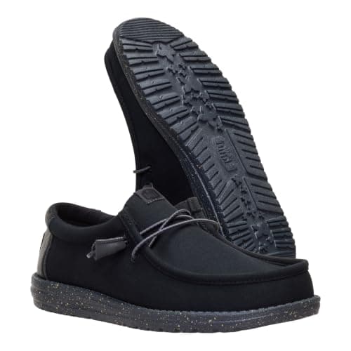 HEYDUDE Wally Hex Black/Black Size 11, Men’s Shoes, Slip-on Loafers, Comfortable & Light-Weight — view 3
