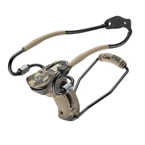 Barnett King Rat Slingshots, Havoc Hunter Slingshot, Includes Double-X Tapered Speed Bands, Hotshot .38 Caliber Ammo, & Brushed Leather Pouch