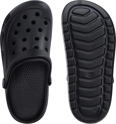 WHITIN Clogs for Women with Arch Support Mules for Men Breathable Slip On Unisex Garden Size 8 Sandals Lightweight Sole Comfy Classic Outdoor Beach House Male Slides Slippers Black 40 — view 5