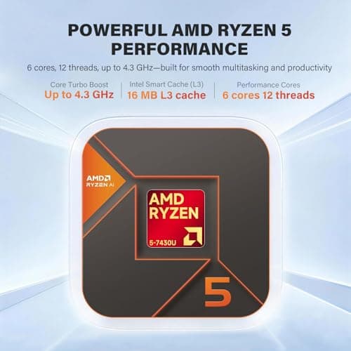HP 17.3" Touchscreen Business Laptop, 20GB RAM, 1TB SSD, AMD Ryzen 5 7430U — view 3