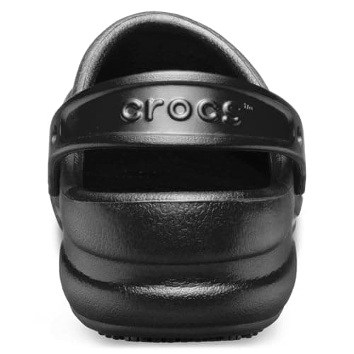 Crocs Unisex-Adult Bistro Work Clogs | Enclosed Toe | Slip Resistant | All Day Comfort, Black, 11 Women/9 Men