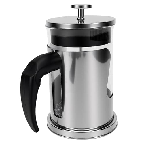 Asixxsix French Press Coffee Maker, 34 Oz 800ml High Borosilicate Glass Heat to Press, Cold Brew Maker with 80 Mesh Stainless Steel Filter for Home Travel (Woven 800ml) — view 2