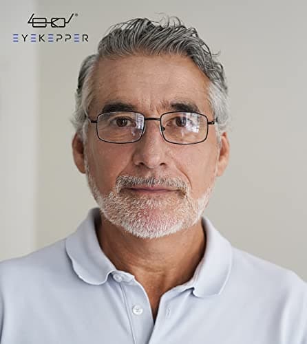 Eyekepper 3-pack Readers Men Rectangular Spring Temple Large Metal Reading Glasses - Mix +2.25