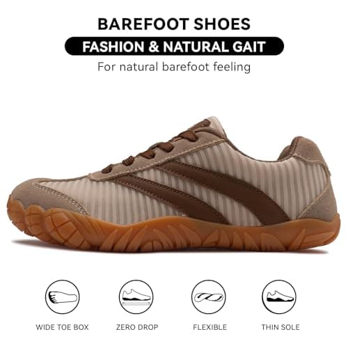 Barefoot Shoes Women Men - Wide Toe Box Sneakers Women Casual Tennis Shoe | Zero Drop Minimalist Trainers Hiking Walking Shoes | Lightweight Breathable Non-Slip Comfortable Fashion Sneakers Footwear — view 2