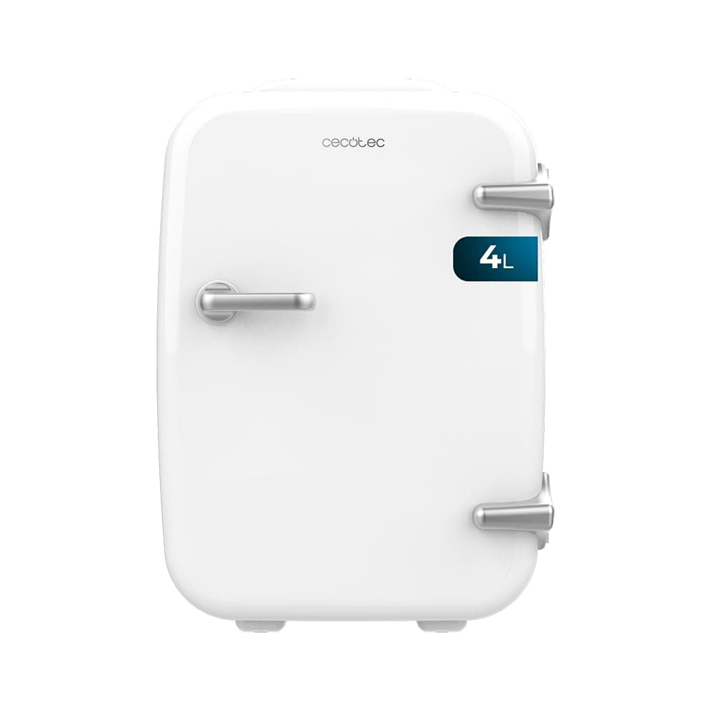 Cecotec Mini Nevera Bolero MiniCooling 4L Habana White, Funcionamiento 12V-220V, Compatible coche y caravanas, Función enfriamiento y calentamiento, Rango temperatura 5-65º, Transporte fácil