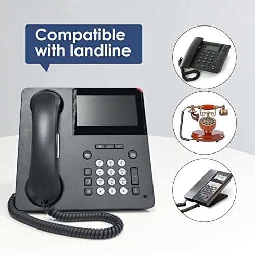 Telephone Cord, 4Feet Uncoiled Phone Cord Works with All Corded Landline Phones,Handset Cord, Universally Compatible,for Use in Home or Office, Telephone Accessory, Black, 2 Pack — view 6