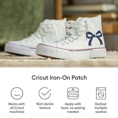 Cricut Iron-On Patch, Denim Blue Tones - 3 in x 4.25 in (18 ct) - Repair or Customize Clothing - Machine Washable - No Sewing Needed — view 2