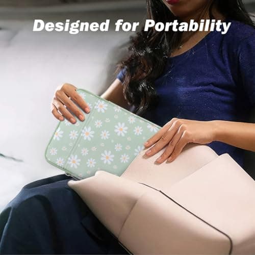 Dadanism 6-7 Inch Universal Padded Sleeve for 7" Colorsoft Signature Edition eReader 2024 and 6" eReader Book, Protective Sleeve Pouch Bag Carrying Case for Kobo E-Reader, LightGreen — view 5