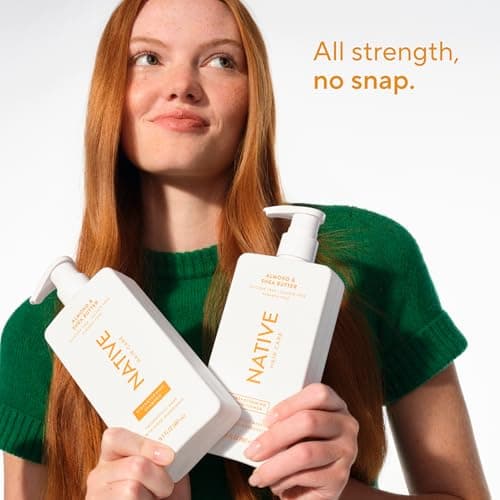 Native Shampoo and Conditioner Contain Naturally Derived Ingredients| All Hair Type Color & Treated, Fine to Dry Damaged, Sulfate & Dye Free - Almond & Shea Butter, 16.5 fl oz each (2 pack) — view 5