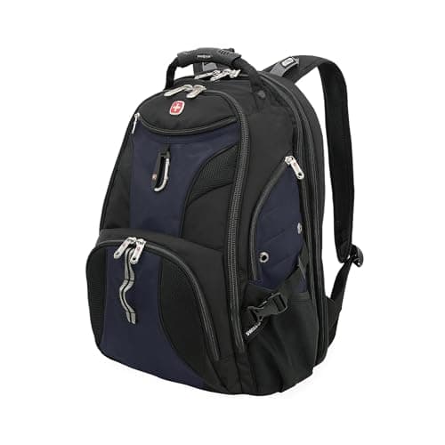 SWISSGEAR 1900 ScanSmart Laptop Backpack, Fits Most 17-Inch Laptops, TSA-Friendly Lay-Flat Design, RFID Protection, and Tablet Pocket, Black, 31L, 18.5-Inch