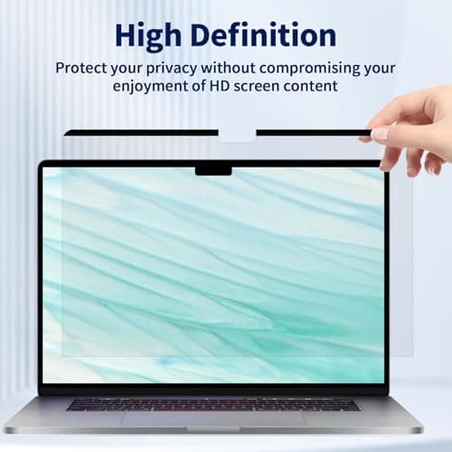 Magnetic Privacy Screen for MacBook Air 13.6/13 Inch (2022-2026, M2, M3, M4, M5), Removable Matte Laptop Privacy Screen Anti Glare Blue Light Filter - Anti-Spy for Mac 13in Protector — view 3