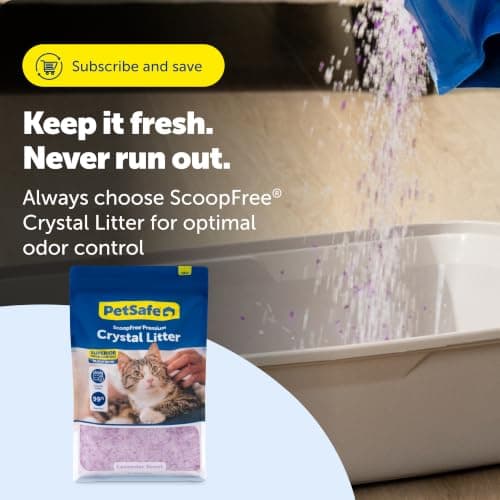 ScoopFree Premium Lavender Scent Crystal Litter, Superior Odor Control, Absorbs 5X Faster, Low Tracking for Less Mess, Lasts up to 2 Months, Lightly Scented (8 lb Bag) — view 8