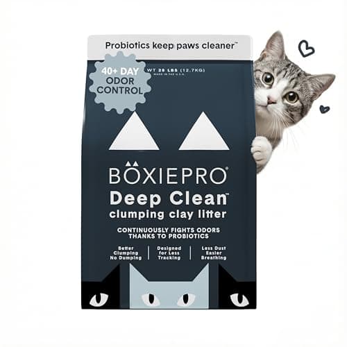 Boxie Probiotic Clumping Cat Litter 40+ Day Odor Control Dust Free 28 lb