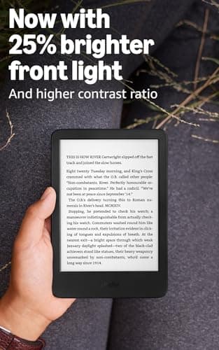Amazon Kindle 16 GB (newest model) - Lightest and most compact Kindle, now with faster page turns, and higher contrast ratio, for an enhanced reading experience - Matcha — view 2