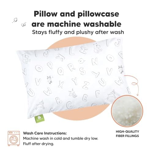 Toddler Pillow with Pillowcase, 13x18 My Little Dreamy Pillow (ABC Land) — view 3