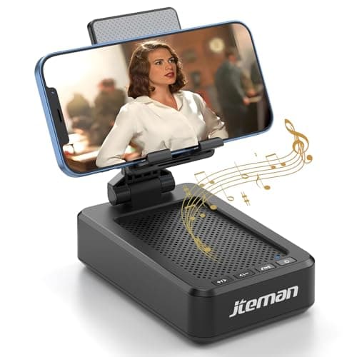 JTEMAN Cell Phone Stand with Bluetooth Speaker,Gifts for Men Tech Gadgets