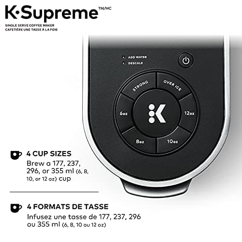 Keurig K-Supreme Single Serve K-Cup Pod Coffee Maker, With MultiStream Technology, Black — view 6