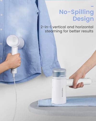 BEAUTURAL Travel Steamer for Clothes, Portable and Handheld, 1000 Watts — view 3
