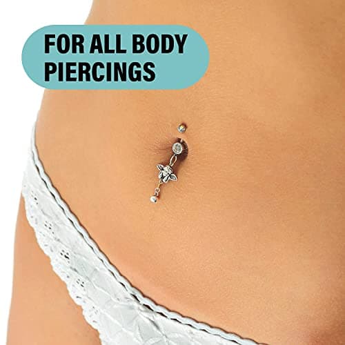 Base Labs Piercing Aftercare Spray 4oz Cleanses, Sterilizes & Soothes Saline Solution for Piercings Piercing Aftercare Healing Treatment for Ears, Nose, Body, Belly Piercings 120ml — view 4