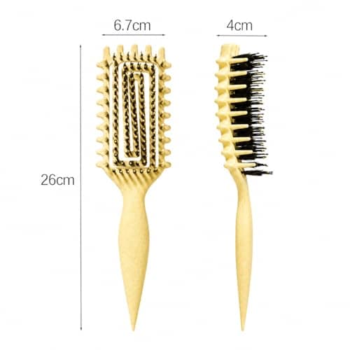 Curly Hair Brush Candybrush Curl Defining Brush for Detangling Shaping and Defining Curls for Women, Men, Wet & Dry Hair (Creamy Yellow) — view 3