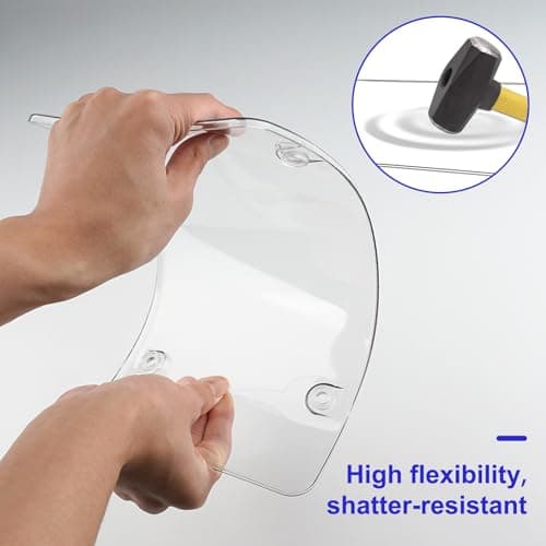 License Plate Protector, 2-Piece Anti-Shatter Bubble Clear Licence Plate Cover, Including Stainless Steel Screws, UV Protection, Weatherproof, Fits 6x12Inches US/Canada Standard License Plates — view 3