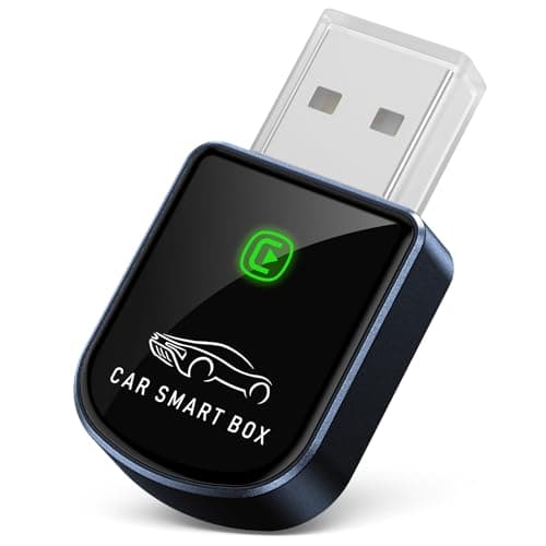Luckyish Wireless Carplay Adapter for iPhone Latest Upgrade, Tiny Bluetooth Receiver Convert Wired to Wireless for Apple Car Play Plug & Play, Zero-Lag Media GPS Works with 2016+ Cars (Jet Black)