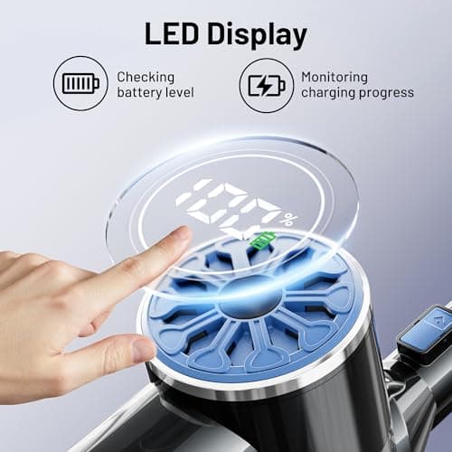 VIPSUN Cordless Vacuum Cleaner with Self-Standing, LED Screen Stick Vacuum Cleaners for Home, Lightweight Powerful Suction Vacuum, 6-in-1 Rechargeable Vacuum for Carpets, Pet Hair, Hardwood Floors — view 3