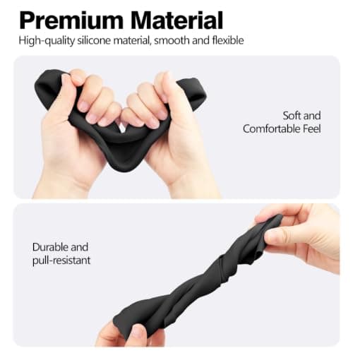 Silicone Face Cover for Meta Quest 2 Standard Facial Interface with Lens Cover Washable Vr Covers for Oculus Quest 2 Accessories Silicone Cover Only, Plastic Interface NOT Included — view 3
