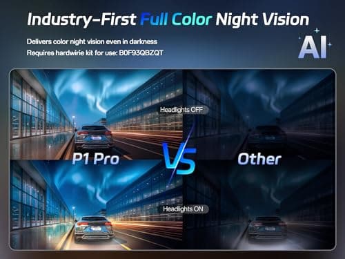 Pelsee P1 Pro 4K Dash Cam Front and Rear, STARVIS 2 Sensor, 64GB Card, Dual Dash Camera for Cars with Full-Color Night Vision, HDR WDR, ADAS, GPS, WiFi & Voice Control, 24H Parking Mode, 3.39" Screen — view 4