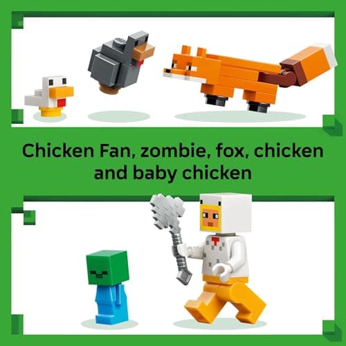 LEGO Minecraft Chicken Farm Building Toy for Kids - Video Game Playset & Figures for Boys & Girls, Ages 7+ - Gift for Birthdays - 21585 — view 4