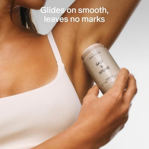Salt & Stone Aluminum Free Deodorant | Extra Strength 48 Hour Protection for Women & Men | Made with Seaweed Extracts, Niacinamide & Prebiotics | Santal & Vetiver — view 3