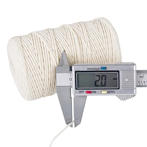 PerkHomy Cotton Butchers Twine String 500 Feet 2mm Twine for Cooking Food Safe Crafts Bakers Kitchen Butcher Meat Turkey Sausage Roasting Gift Wrapping Gardening Crocheting Knitting — view 2