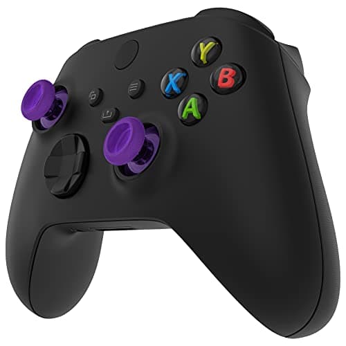 eXtremeRate Replacement Thumbsticks for Xbox Core Wireless Controller, Joysticks Repair Kit for Xbox Series X/S Controller, Custom Analog Stick Buttons for Xbox One S/X/Elite - Clear Atomic Purple — view 3